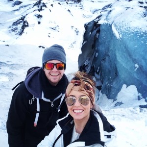 Standing on the Glacier, South Coast Tour